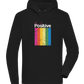 Think Positive Rainbow Design - Premium unisex hoodie_BLACK_front