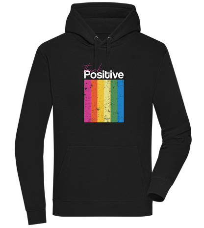 Think Positive Rainbow Design - Premium unisex hoodie_BLACK_front