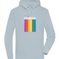 Think Positive Rainbow Design - Premium unisex hoodie_CREAMY BLUE_front