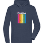 Think Positive Rainbow Design - Premium unisex hoodie_DENIM CHINA_front