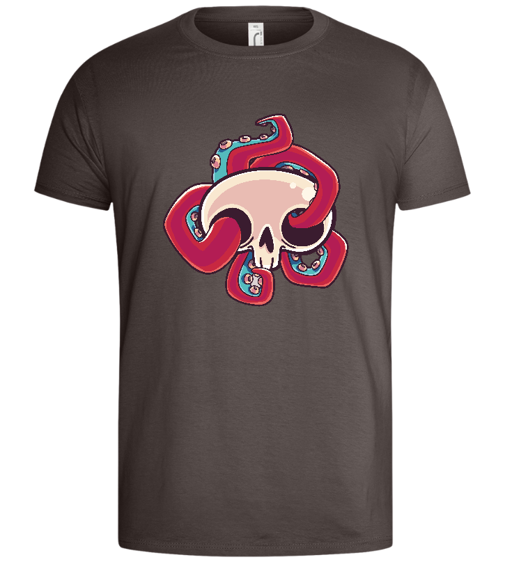 Squid Skull Design - Basic men's t-shirt_DARK GRAY_front