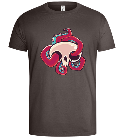 Squid Skull Design - Basic men's t-shirt_DARK GRAY_front