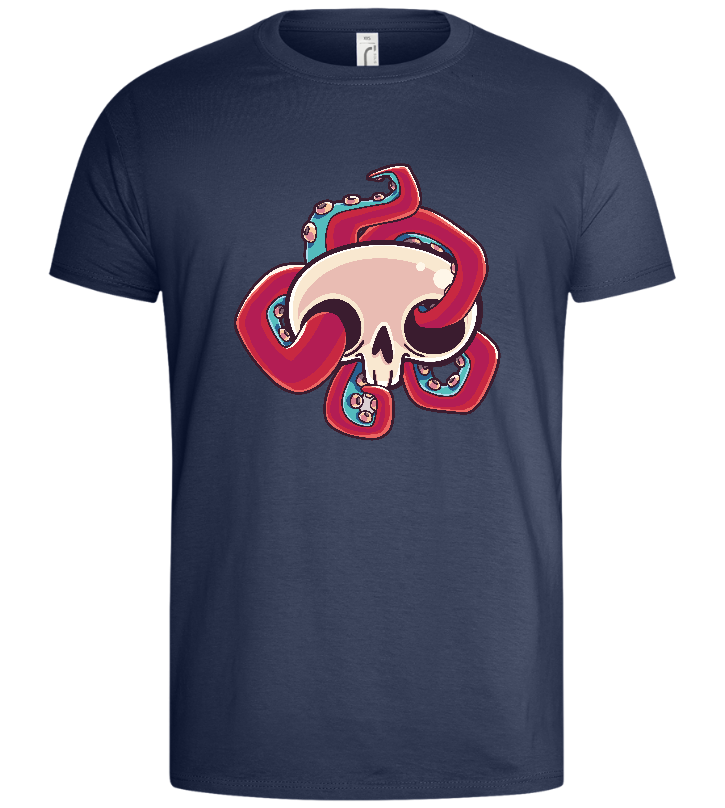 Squid Skull Design - Basic men's t-shirt_DENIM_front