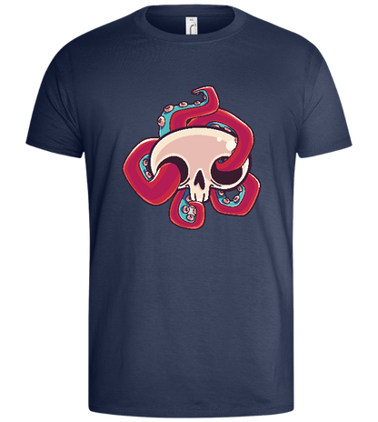 Squid Skull Design - Basic men's t-shirt_DENIM_front