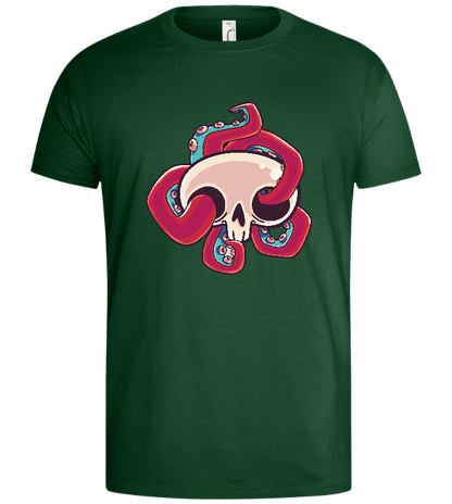 Squid Skull Design - Basic men's t-shirt_GREEN BOTTLE_front