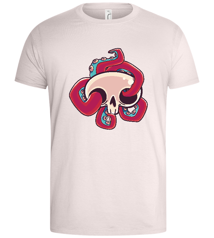 Squid Skull Design - Basic men's t-shirt_LIGHT PINK_front