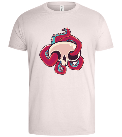 Squid Skull Design - Basic men's t-shirt_LIGHT PINK_front