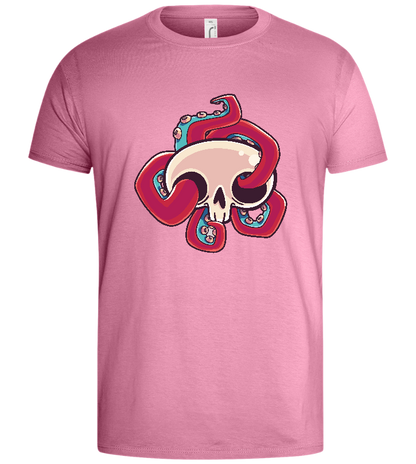 Squid Skull Design - Basic men's t-shirt_PINK ORCHID_front