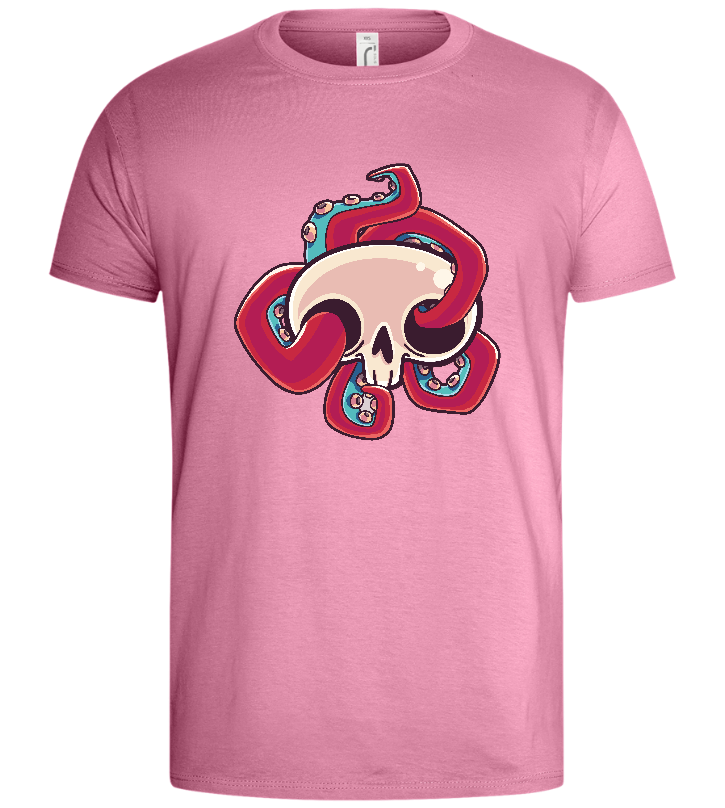 Squid Skull Design - Basic men's t-shirt_PINK ORCHID_front