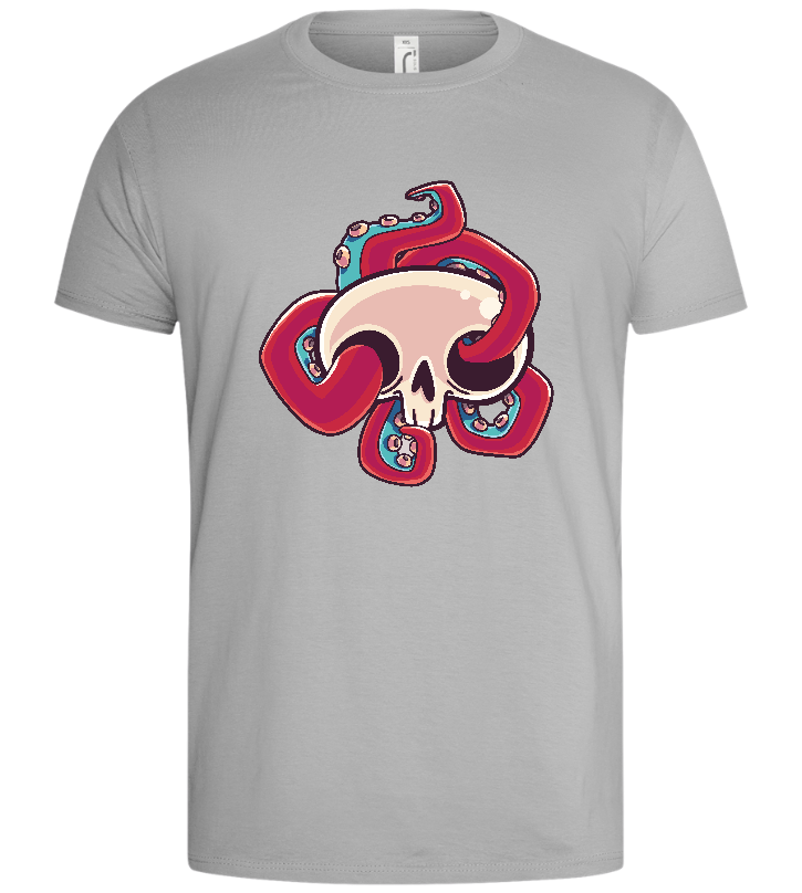 Squid Skull Design - Basic men's t-shirt_PURE GRAY_front