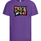 Spooky Trick or Treat Design - Basic kids t-shirt_DARK PURPLE_front