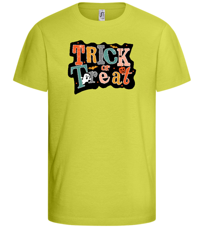 Spooky Trick or Treat Design - Basic kids t-shirt_GREEN APPLE_front