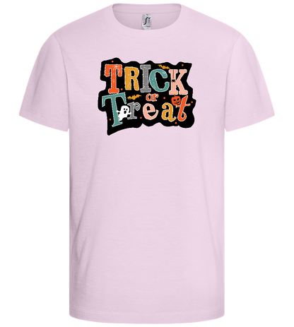 Spooky Trick or Treat Design - Basic kids t-shirt_LIGHT PINK_front