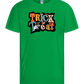 Spooky Trick or Treat Design - Basic kids t-shirt_MEADOW GREEN_front