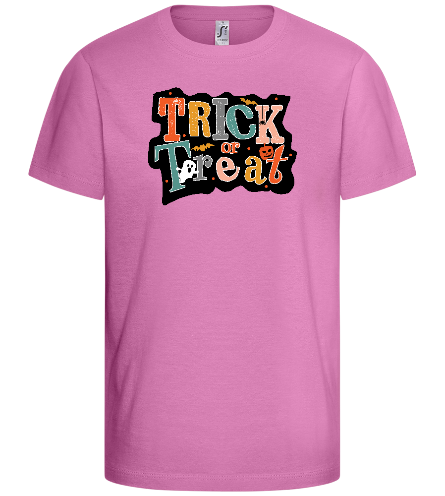 Spooky Trick or Treat Design - Basic kids t-shirt_PINK ORCHID_front