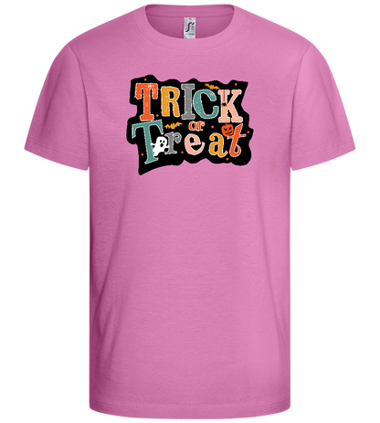 Spooky Trick or Treat Design - Basic kids t-shirt_PINK ORCHID_front