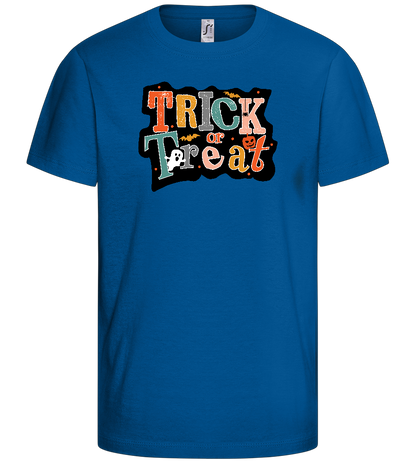 Spooky Trick or Treat Design - Basic kids t-shirt_ROYAL_front