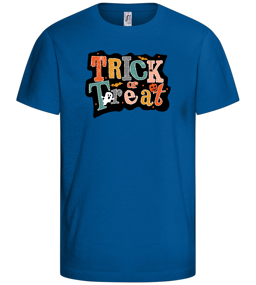 Spooky Trick or Treat Design - Basic kids t-shirt_ROYAL_front