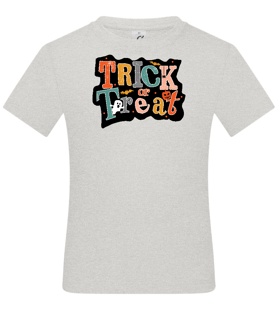 Spooky Trick or Treat Design - Basic kids t-shirt_VIBRANT WHITE_front