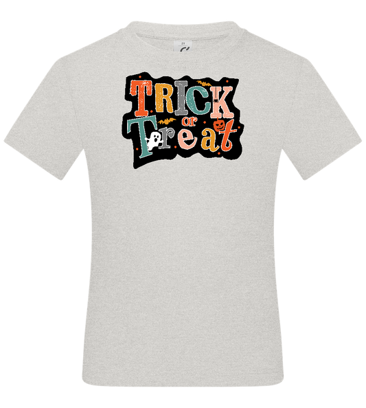 Spooky Trick or Treat Design - Basic kids t-shirt_VIBRANT WHITE_front