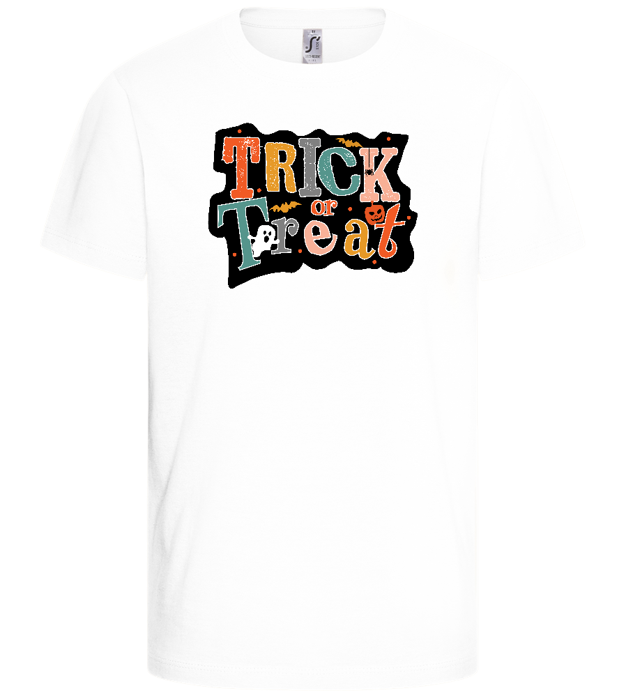 Spooky Trick or Treat Design - Basic kids t-shirt_WHITE_front