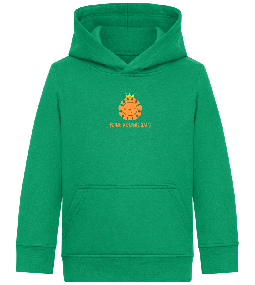 Fijne Koningsdag Design - Comfort Kids Hoodie_MEADOW GREEN_front