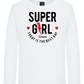 Super Girl Forever Design - Premium kids long sleeve t-shirt_WHITE_front