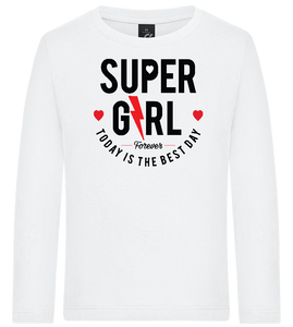 Super Girl Forever Design - Premium kids long sleeve t-shirt