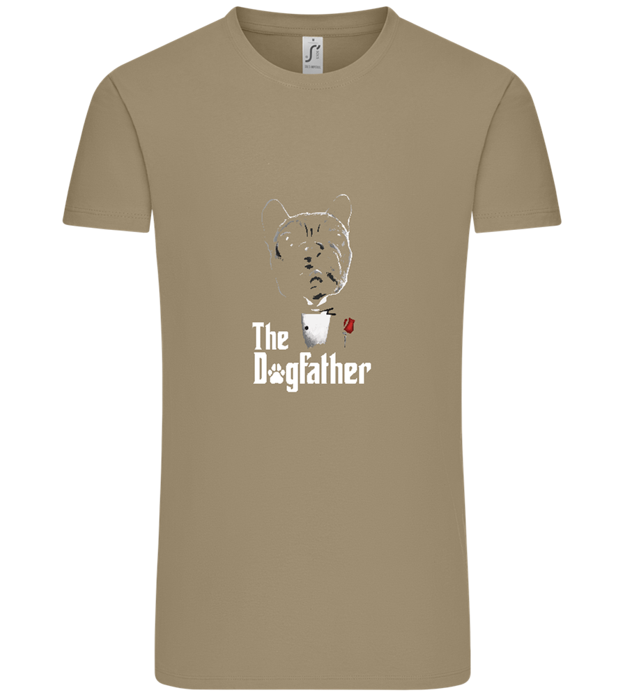 Dogfather Suit Design - Comfort Unisex T-Shirt_KHAKI_front