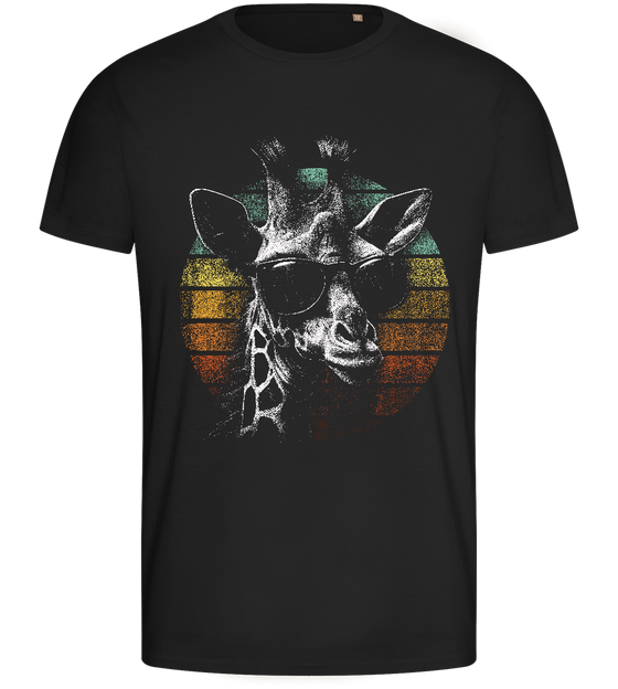 Long Neck Big Swag Design - Basic men's fitted t-shirt_DEEP BLACK_front