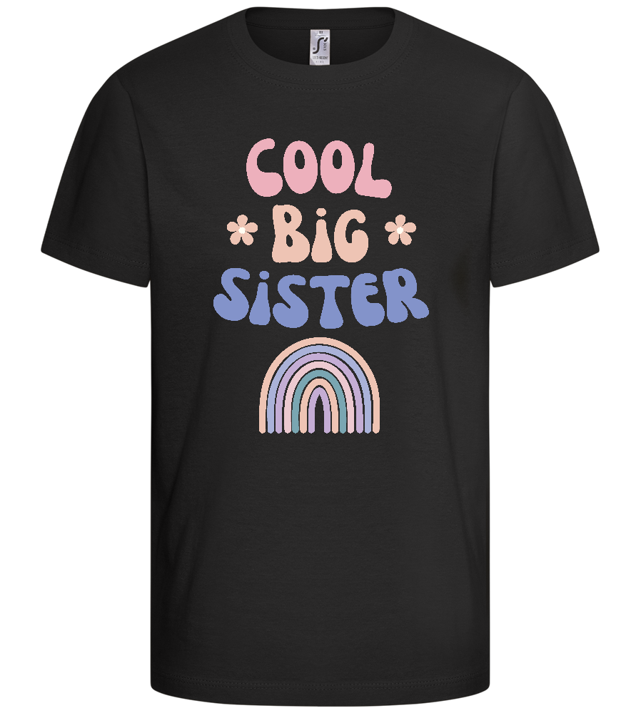 Cool Big Sister Design - Basic kids t-shirt_DEEP BLACK_front