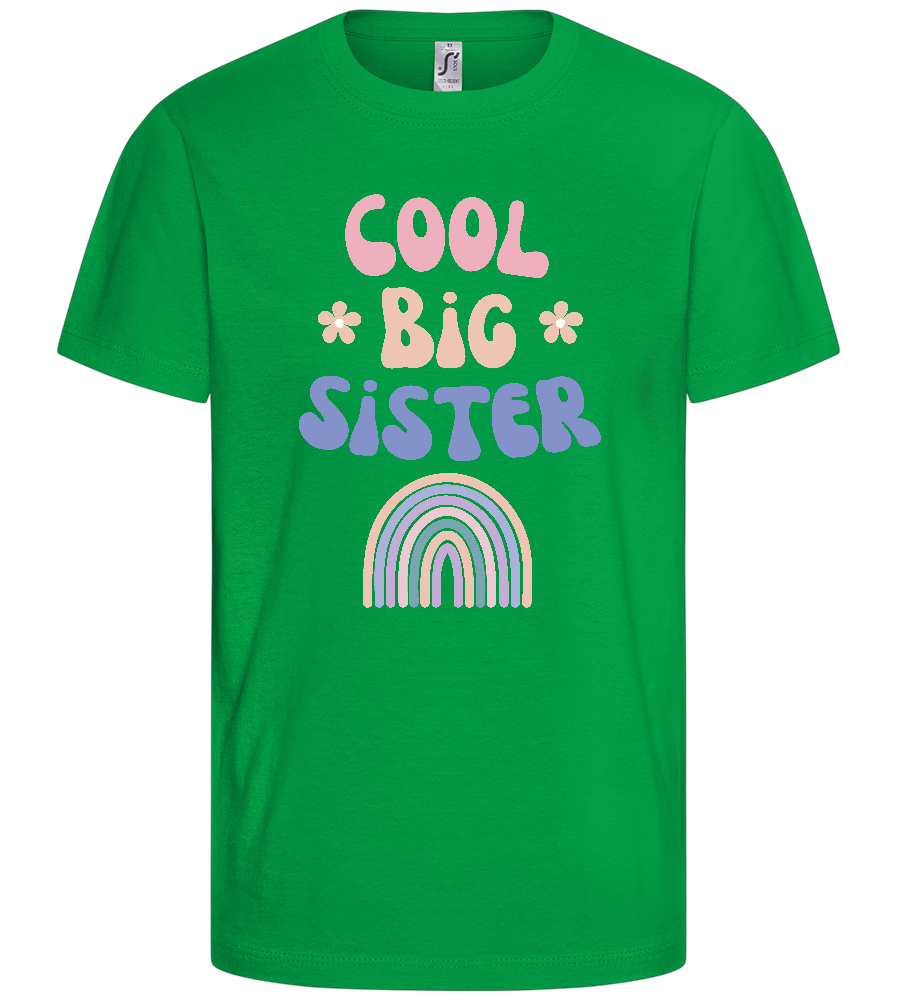 Cool Big Sister Design - Basic kids t-shirt_MEADOW GREEN_front