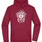 Skull With Flames Design - Premium Essential Unisex Hoodie_BORDEAUX_front