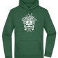 Skull With Flames Design - Premium Essential Unisex Hoodie_GREEN BOTTLE_front