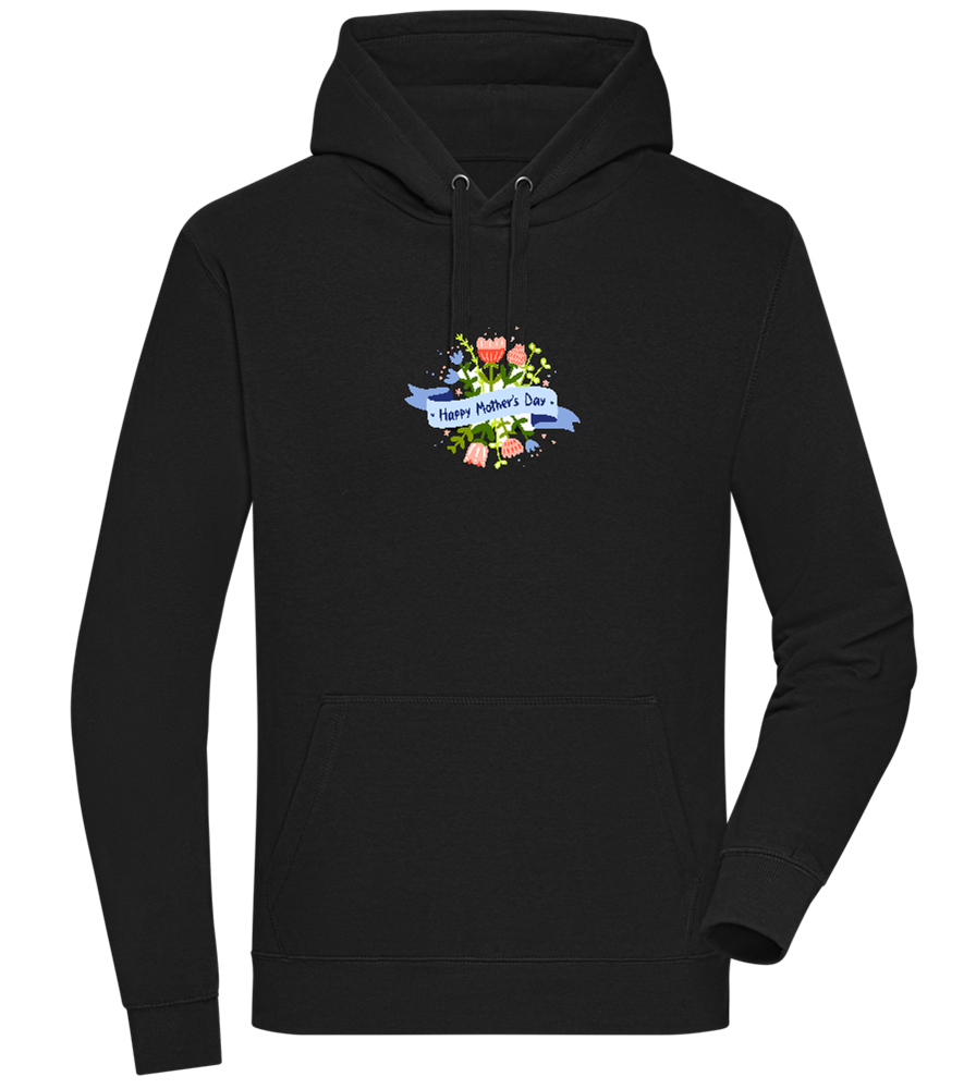 Mother's Day Flowers Design - Premium unisex hoodie_BLACK_front