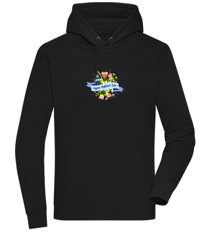 Mother's Day Flowers Design - Premium unisex hoodie_BLACK_front