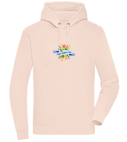 Mother's Day Flowers Design - Premium unisex hoodie_LIGHT PEACH ROSE_front