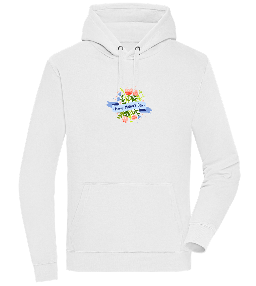 Mother's Day Flowers Design - Premium unisex hoodie_WHITE_front