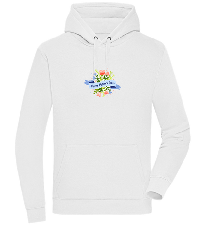 Mother's Day Flowers Design - Premium unisex hoodie_WHITE_front