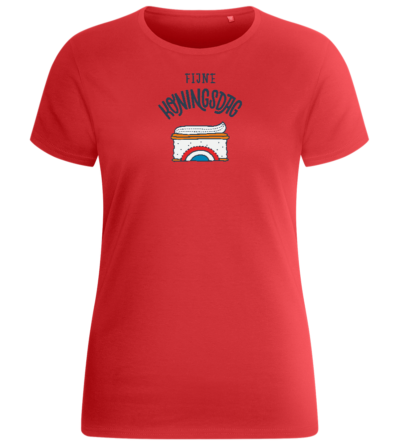 Kingsday Treat Design - Basic women's fitted t-shirt_RED_front