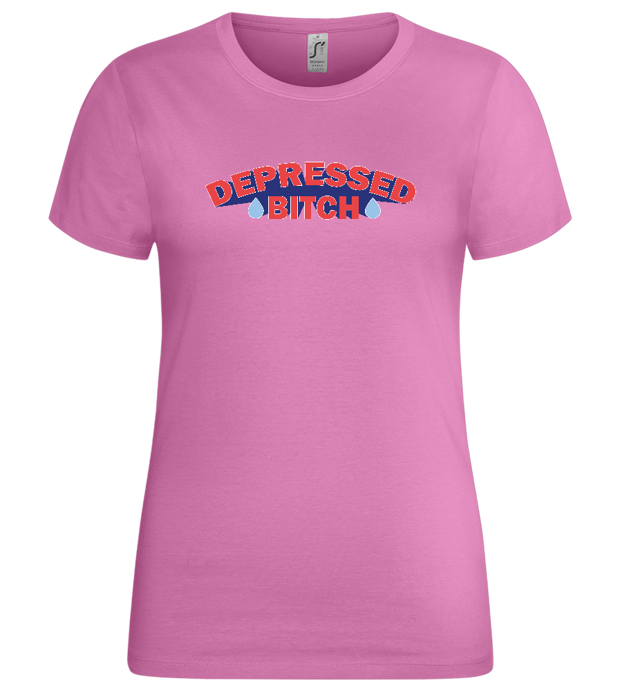 Depressed B Design - Premium women's t-shirt_PINK ORCHID_front