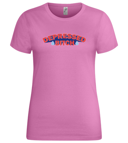 Depressed B Design - Premium women's t-shirt_PINK ORCHID_front
