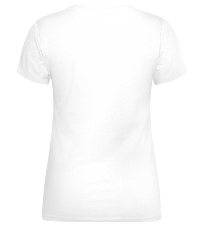 Depressed B Design - Premium women's t-shirt_WHITE_back