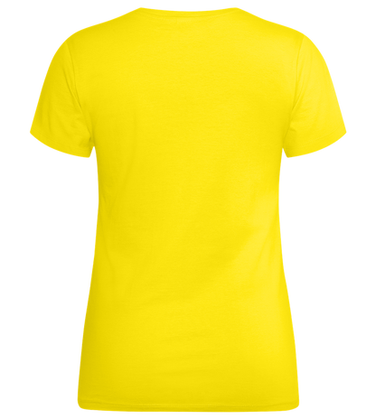Depressed B Design - Premium women's t-shirt_YELLOW_back