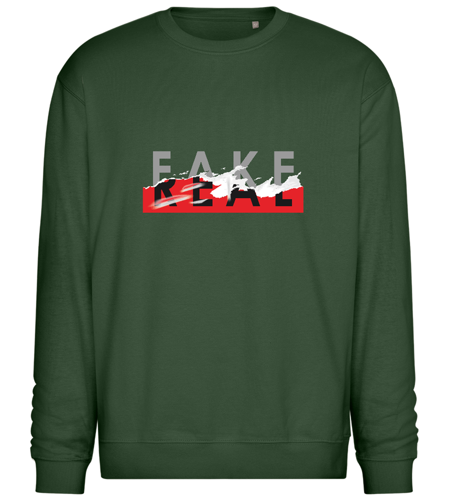 Fake Real Design - Comfort Essential Unisex Sweater_GREEN BOTTLE_front