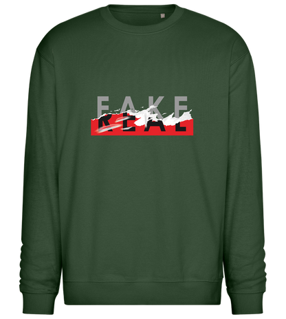 Fake Real Design - Comfort Essential Unisex Sweater_GREEN BOTTLE_front