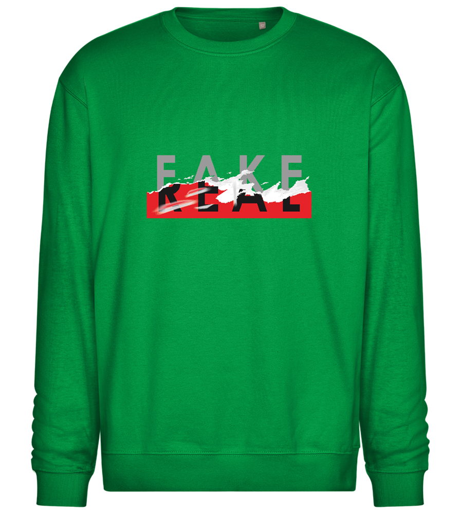 Fake Real Design - Comfort Essential Unisex Sweater_MEADOW GREEN_front