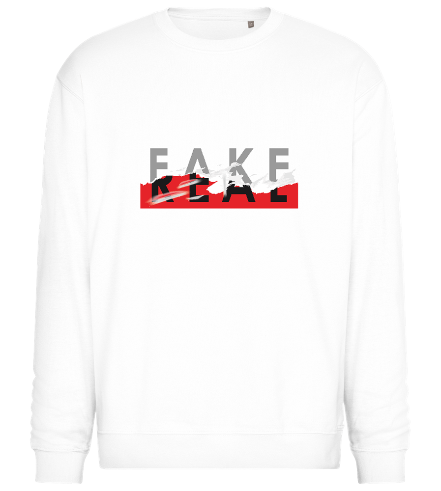 Fake Real Design - Comfort Essential Unisex Sweater_WHITE_front