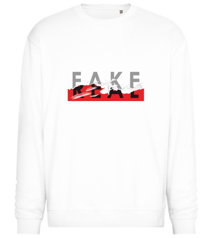 Fake Real Design - Comfort Essential Unisex Sweater_WHITE_front