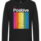 Think Positive Rainbow Design - Premium kids long sleeve t-shirt_DEEP BLACK_front